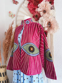 BOHOJACKE MIT STICKEREIEN - MODELL 13 - ONE SIZE -