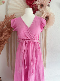 SOMMERKLEID AUS MUSSELIN IN PINK - ONE SIZE -