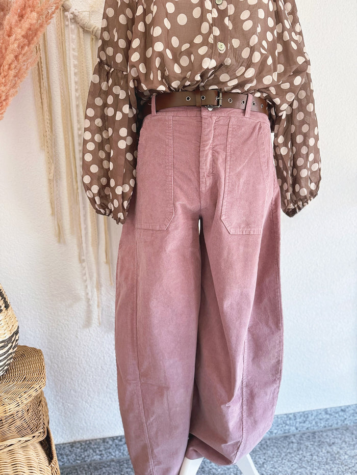 BARREL JEANS AUS CORD IN ALTROSA - ONE SIZE -