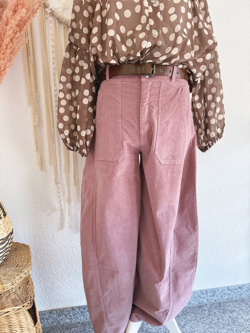 BARREL JEANS AUS CORD IN ALTROSA - ONE SIZE -