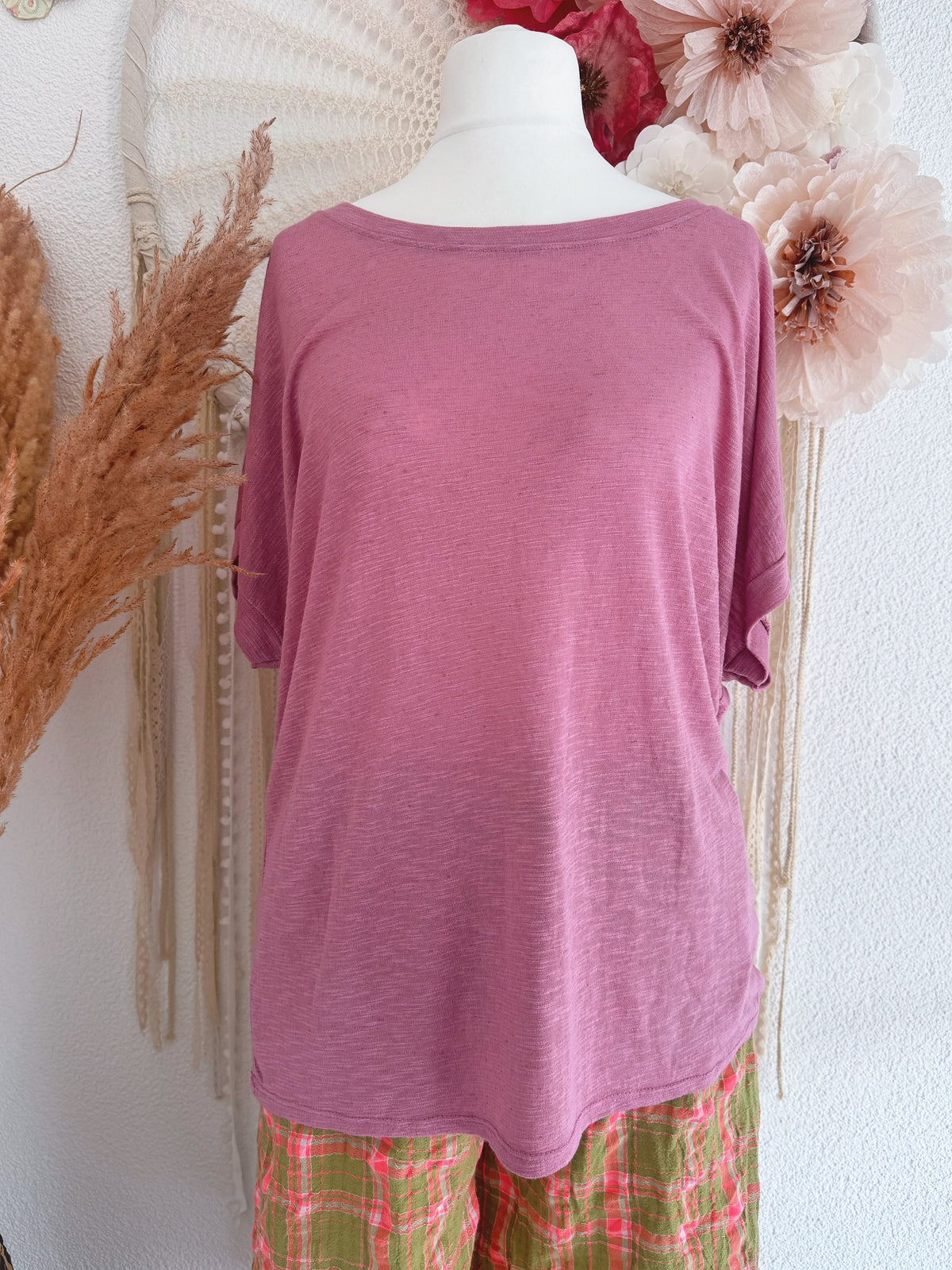 BASIC T-SHIRT IN ALTROSA - ONE SIZE -