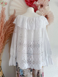 LOCHSPITZENTUNIKA IM ROMANTISCHEN BOHO-STIL - ONE SIZE -