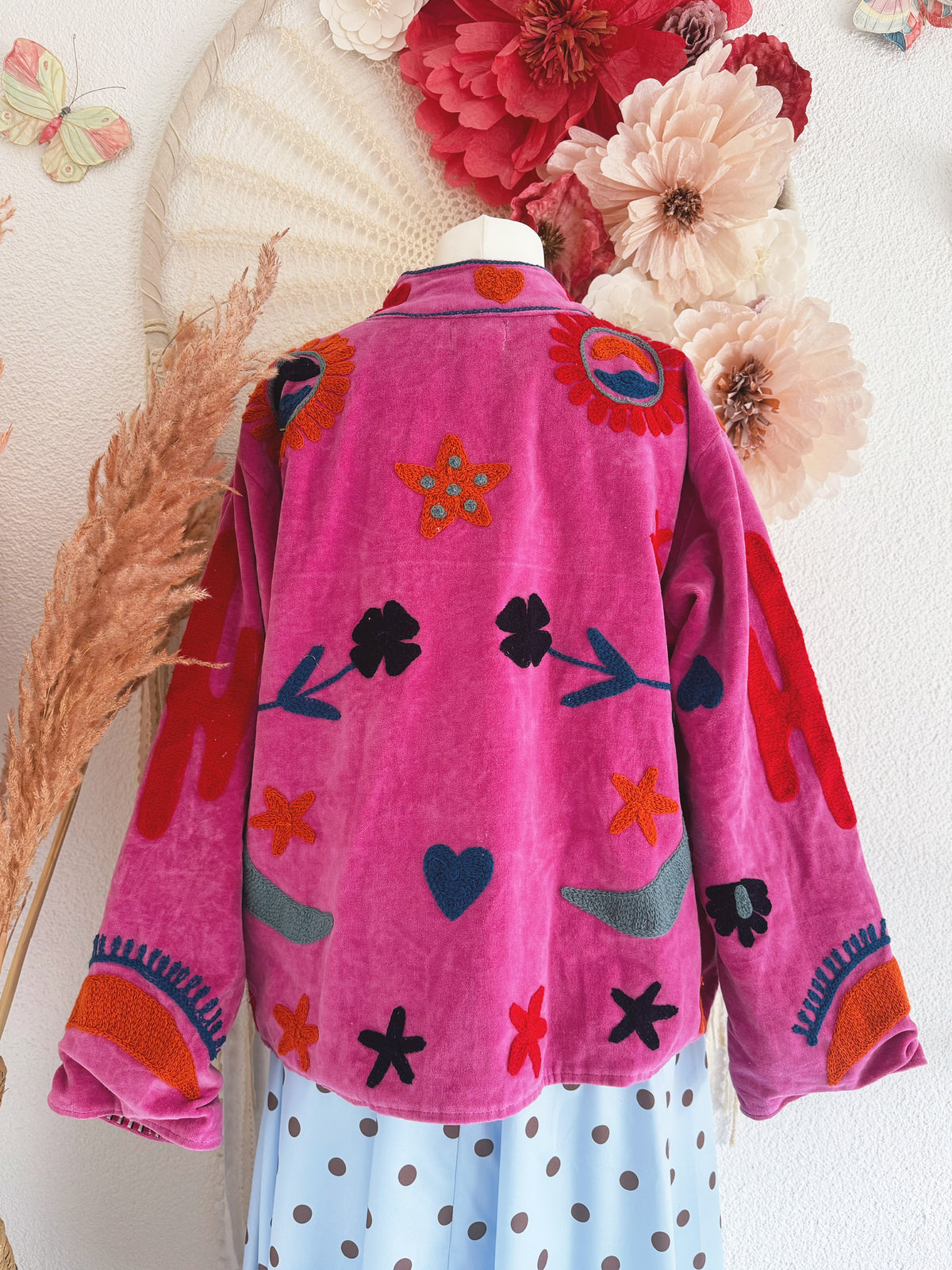 BOHOJACKE MIT STICKEREIEN - MODELL 11 - ONE SIZE -