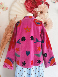 BOHOJACKE MIT STICKEREIEN - MODELL 11 - ONE SIZE -