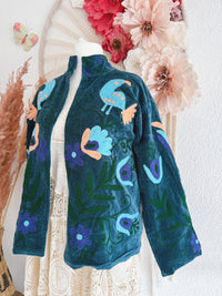 BOHOJACKE MIT STICKEREIEN - MODELL 15 - ONE SIZE -