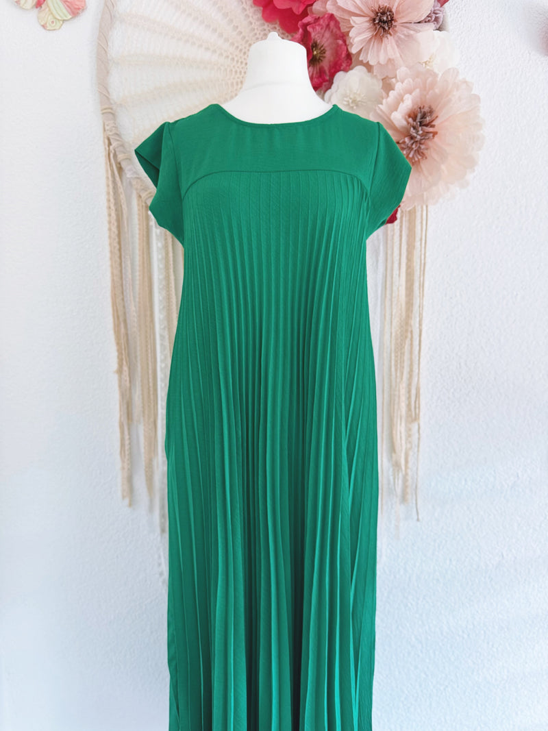 PLISSEEKLEID IN GRÜN - ONE SIZE -