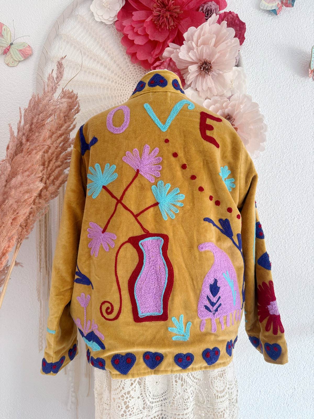 BOHOJACKE MIT STICKEREIEN - MODELL 3 - ONE SIZE -
