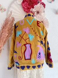 BOHOJACKE MIT STICKEREIEN - MODELL 3 - ONE SIZE -