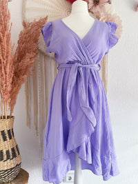 SOMMERKLEID AUS MUSSELIN IN LILA - ONE SIZE -
