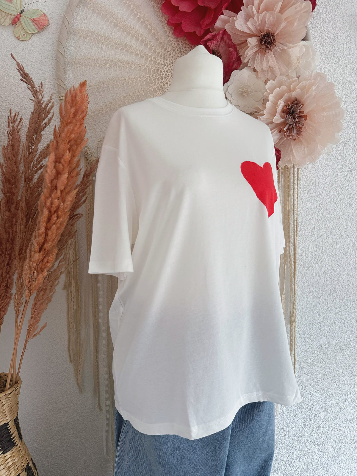 T-SHIRT HERZCHEN & STATEMENT - ONE SIZE -