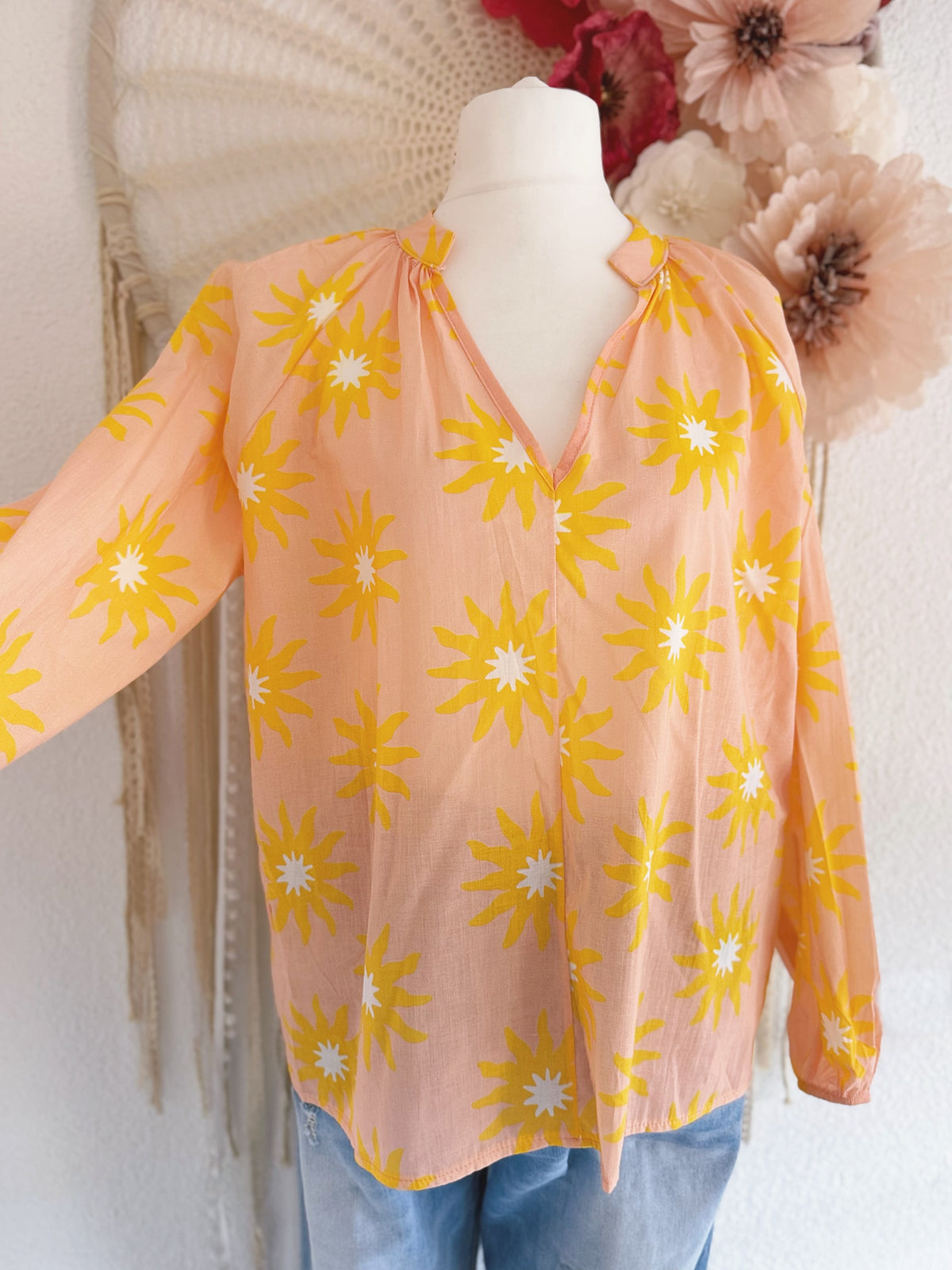 TUNIKA MIT SONNENPRINT - ONE SIZE -
