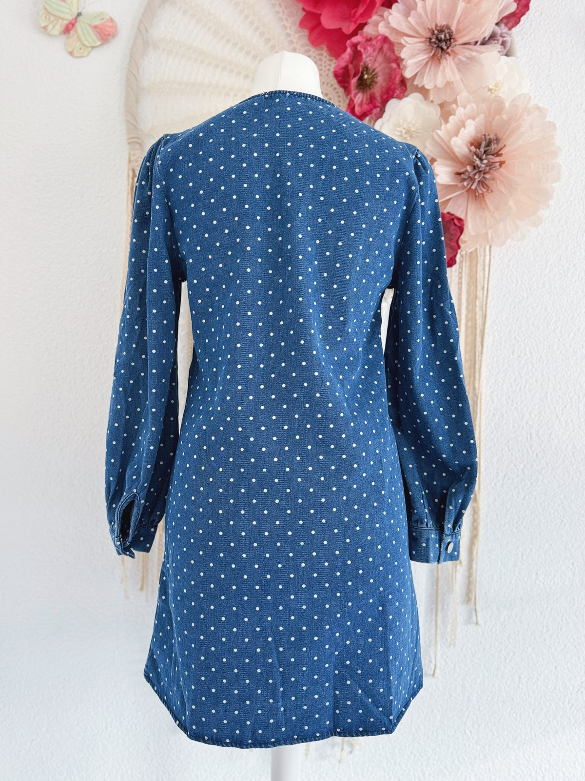 JEANSKLEID MIT PUNKTEN - VERSCH. GRÖßEN