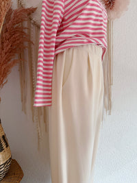 ELEGANTE STOFFHOSE IN ELFENBEIN - ONE SIZE -