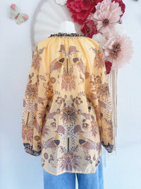 LEICHTE TUNIKA IM FOLKLORESTIL IN GELB - ONE SIZE -