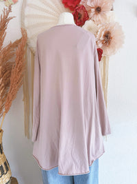 BASIC-LANGARMSHIRT IN ZARTEM ROSÉ - ONE SIZE -