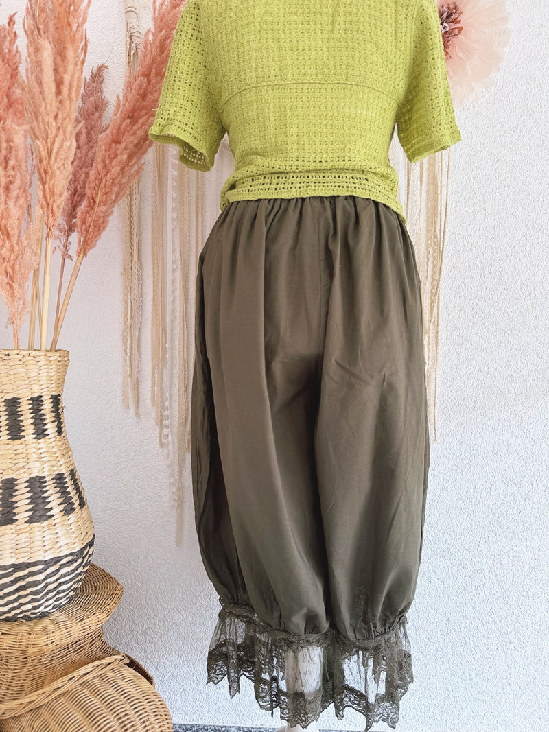BLOOMER PANTS IN KHAKI - ONE SIZE -