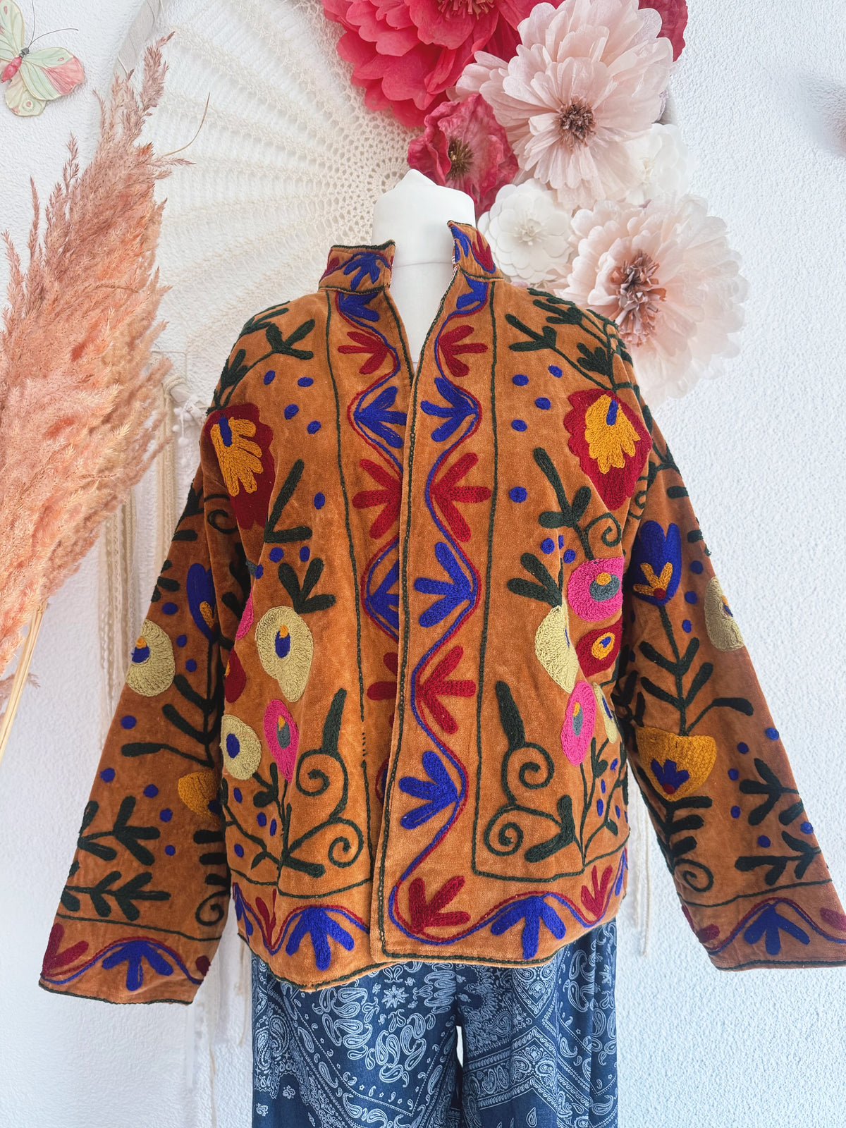 BOHOJACKE MIT STICKEREIEN - MODELL 10 - ONE SIZE -