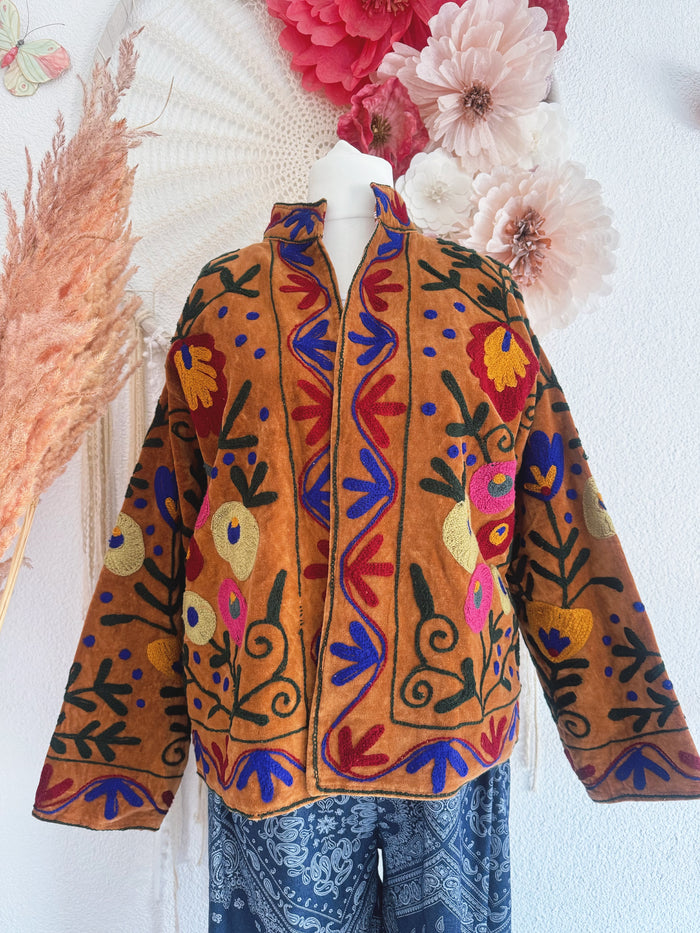 BOHOJACKE MIT STICKEREIEN - MODELL 10 - ONE SIZE -