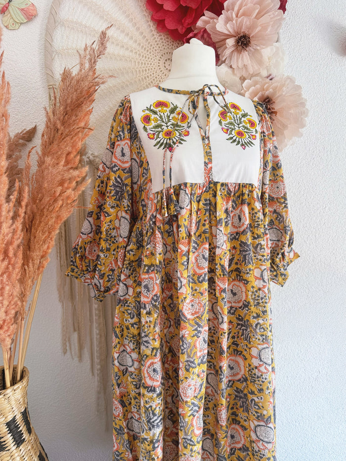 BOHO-TRAUM IM BLOCKPRINT-LOOK MODELL E - ONE SIZE -