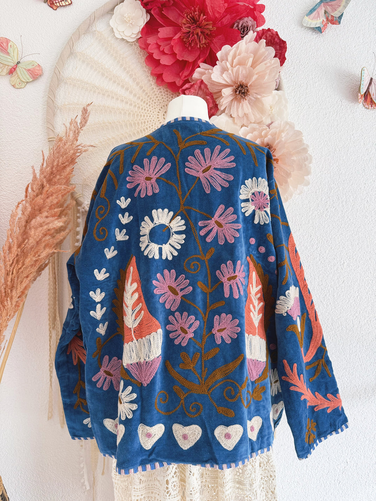 BOHOJACKE MIT STICKEREIEN - MODELL 17 - ONE SIZE -