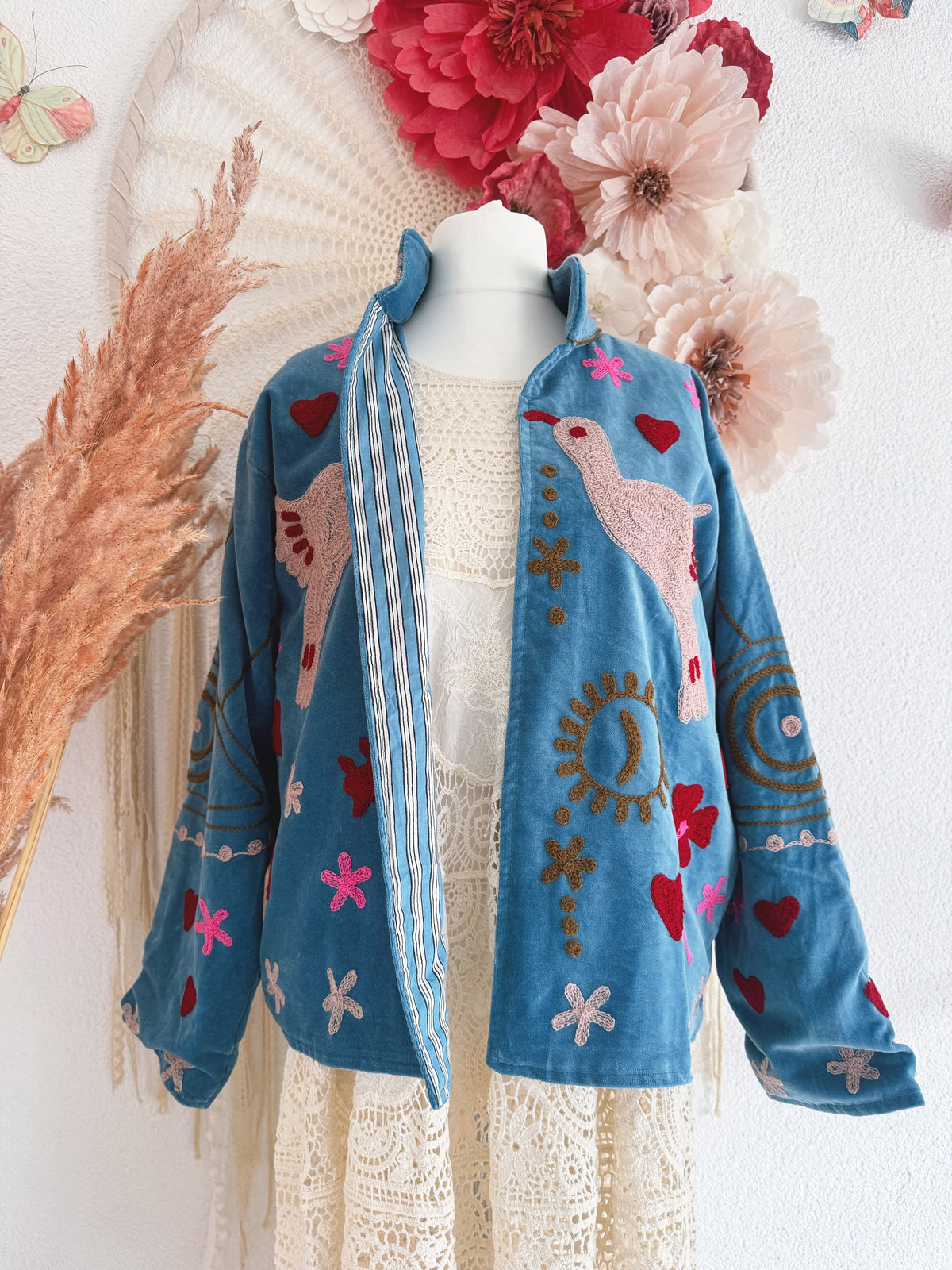 BOHOJACKE MIT STICKEREIEN - MODELL 4 - ONE SIZE -