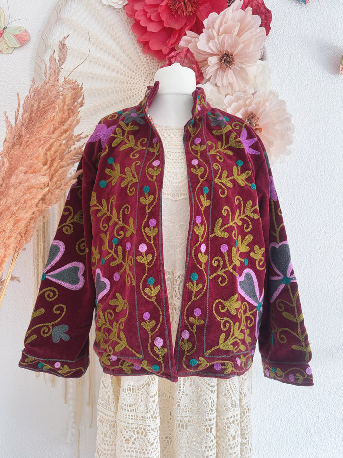 BOHOJACKE MIT STICKEREIEN - MODELL 1 - ONE SIZE -