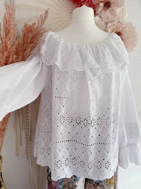 LOCHSPITZENTUNIKA IM ROMANTISCHEN BOHO-STIL - ONE SIZE -