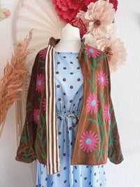 BOHOJACKE MIT STICKEREIEN - MODELL 12 - ONE SIZE -