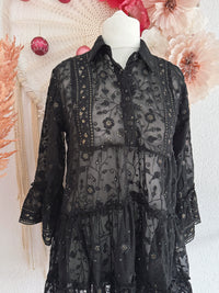 TUNIKA MIT GOLDENEN PAILLETTEN - ONE SIZE -