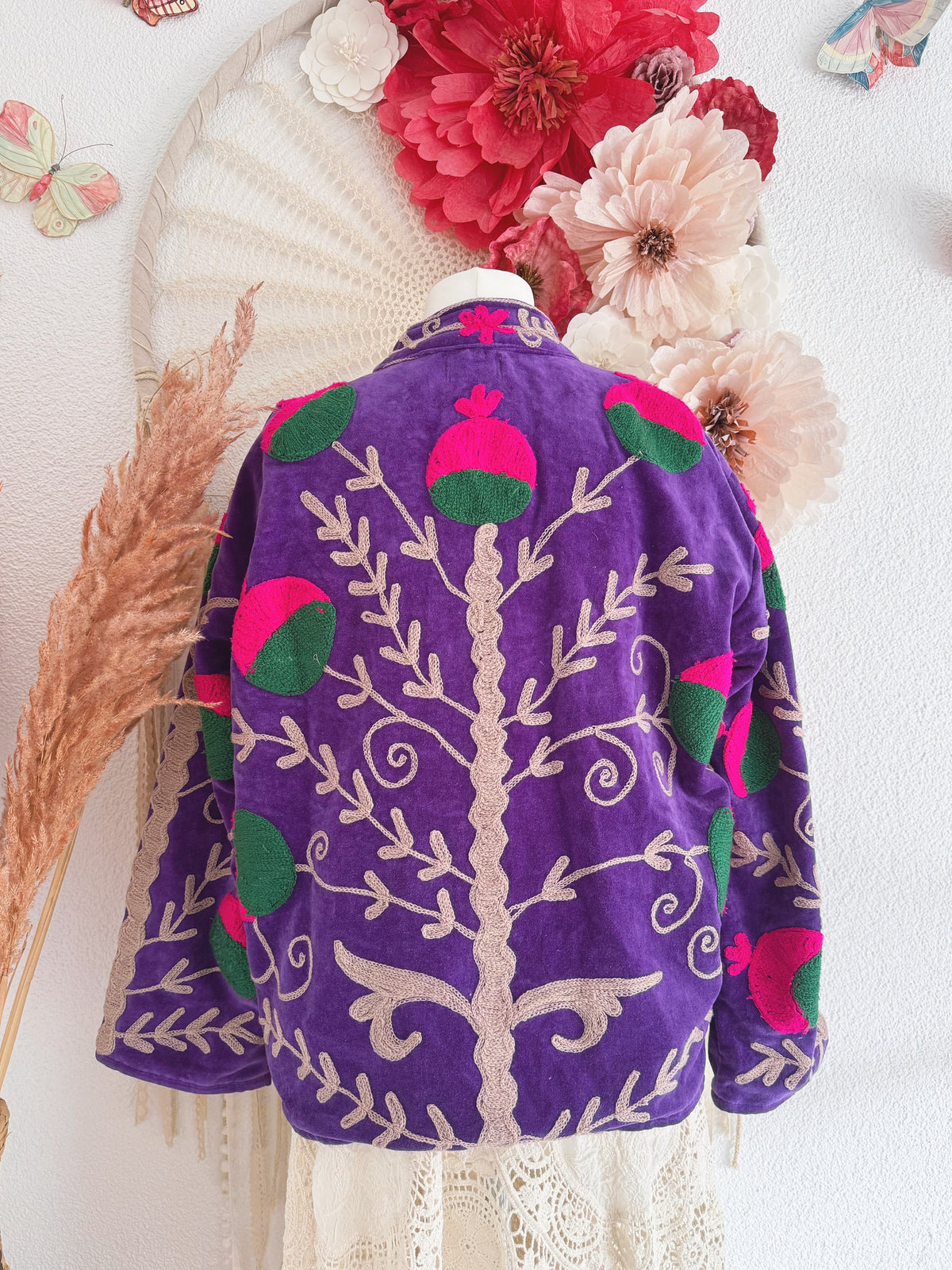 BOHOJACKE MIT STICKEREIEN - MODELL 14 - ONE SIZE -