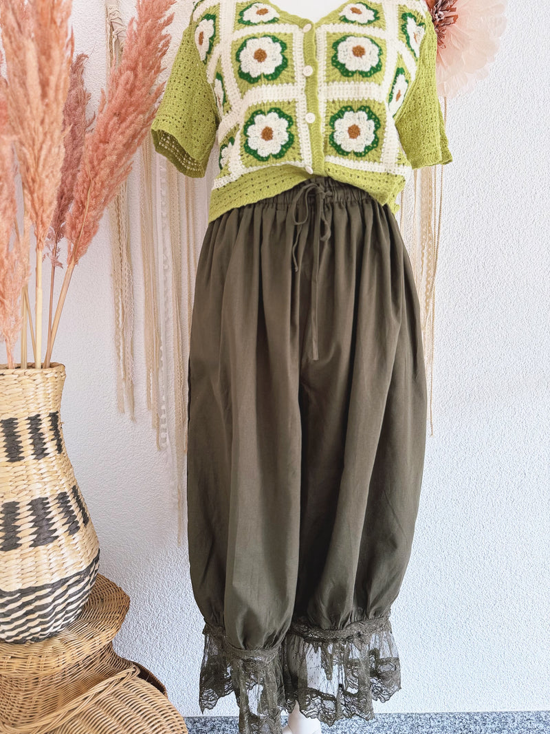 BLOOMER PANTS IN KHAKI - ONE SIZE -