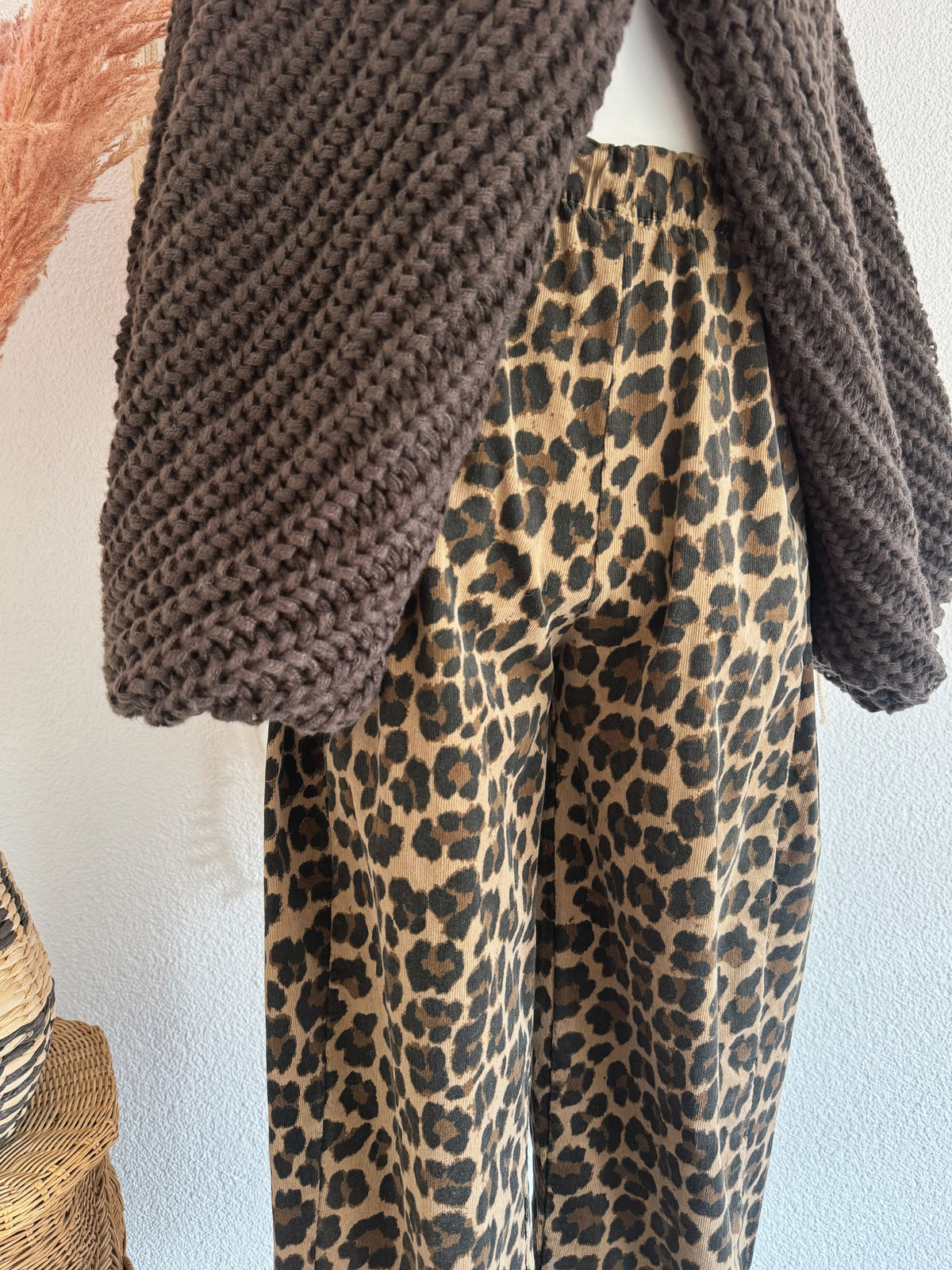 CORDHOSE MIT LEOPRINT - ONE SIZE -