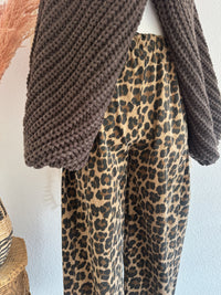 CORDHOSE MIT LEOPRINT - ONE SIZE -