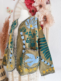 BOHOJACKE MIT STICKEREIEN - MODELL 18 - ONE SIZE -