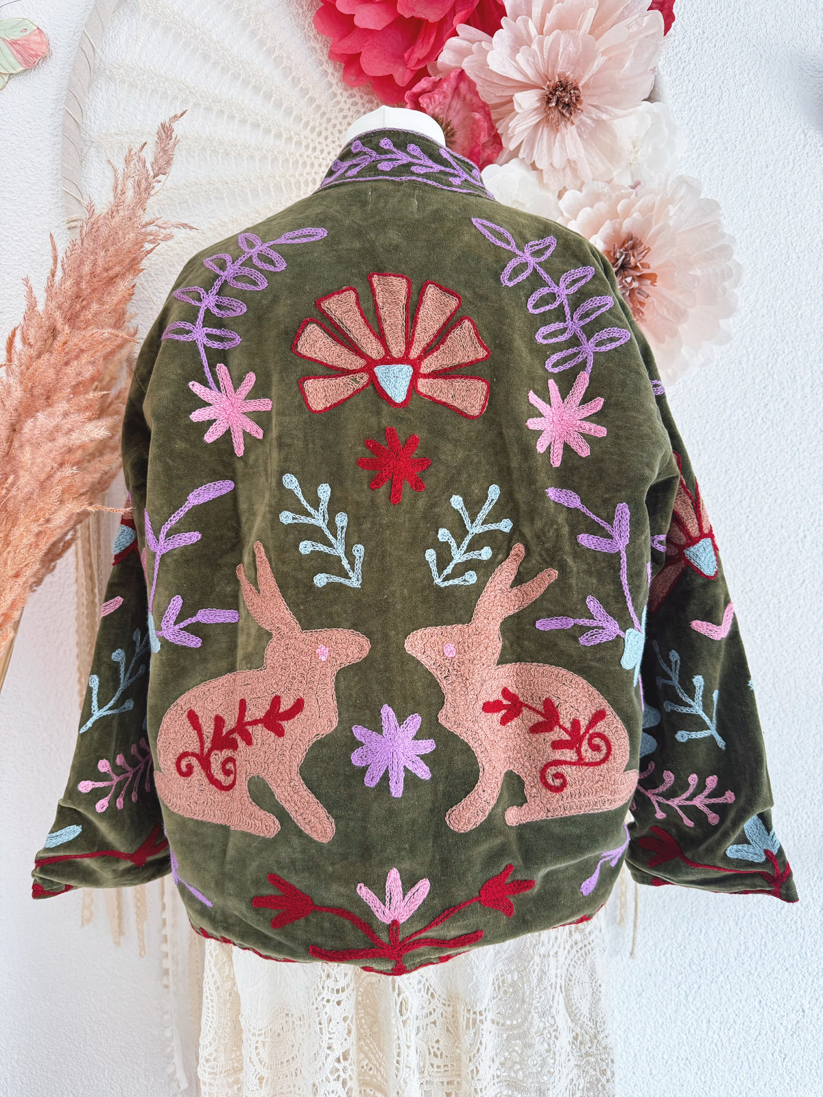 BOHOJACKE MIT STICKEREIEN - MODELL 16 - ONE SIZE -