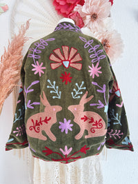 BOHOJACKE MIT STICKEREIEN - MODELL 16 - ONE SIZE -