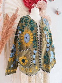 BOHOJACKE MIT STICKEREIEN - MODELL 18 - ONE SIZE -