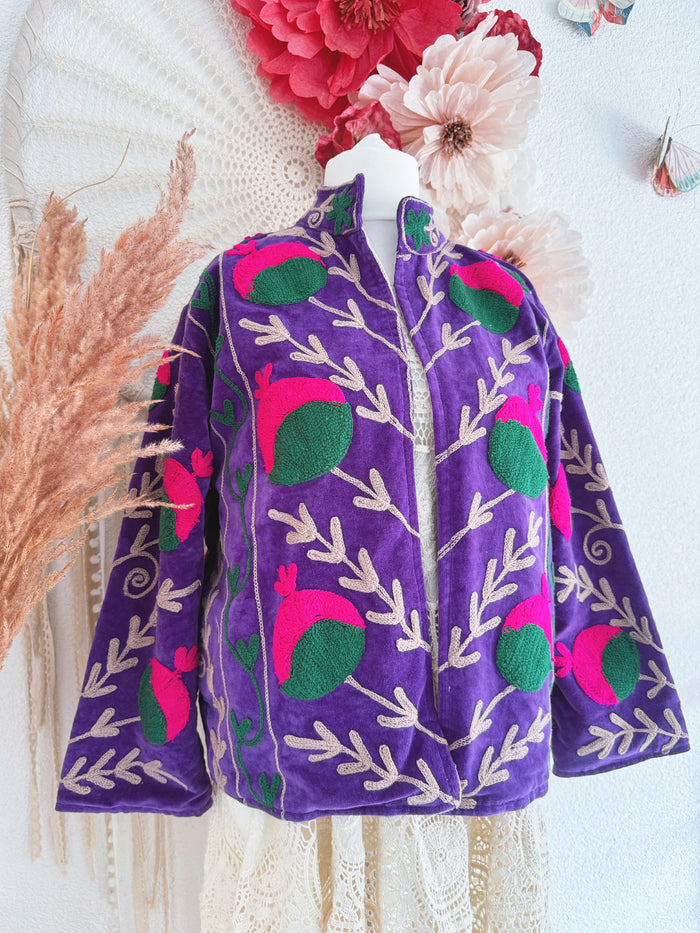 BOHOJACKE MIT STICKEREIEN - MODELL 14 - ONE SIZE -