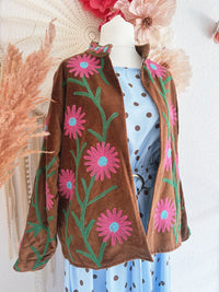 BOHOJACKE MIT STICKEREIEN - MODELL 12 - ONE SIZE -