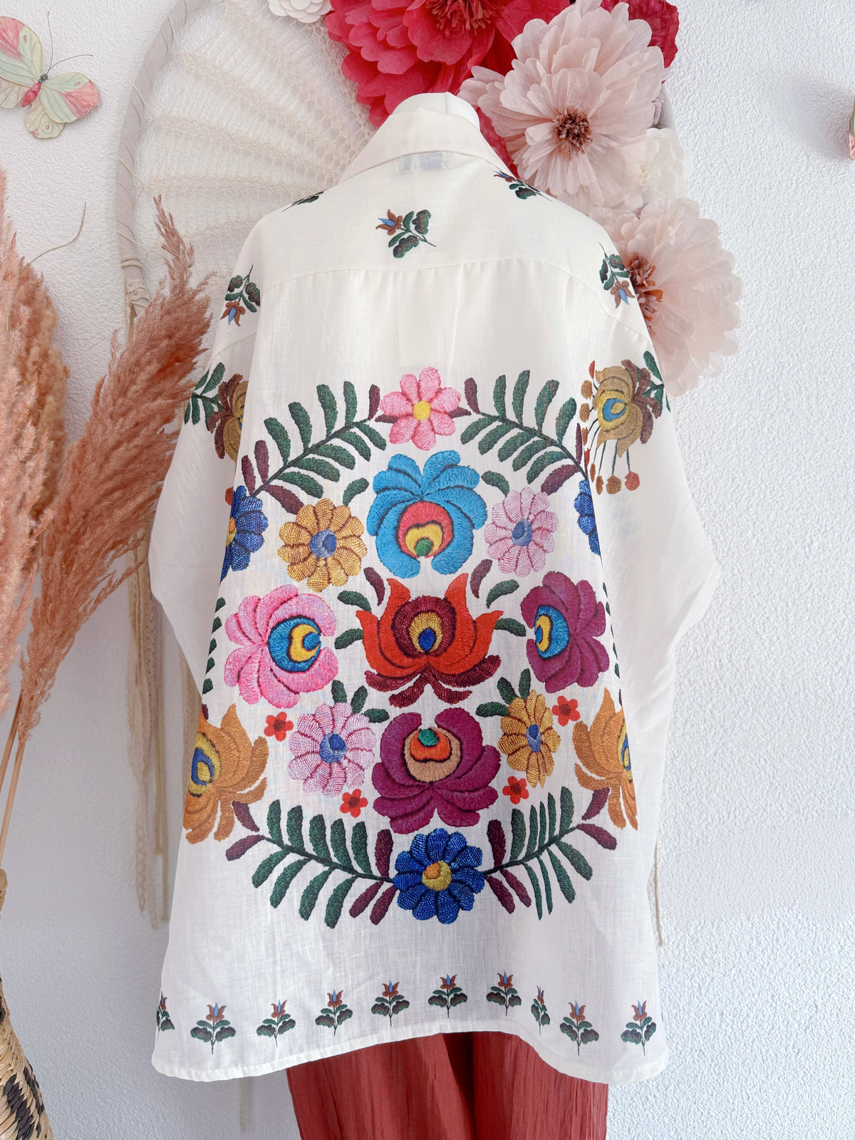 OVERSIZED BLUSE MIT FLORALEM PRINT - ONE SIZE -