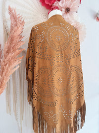 BOHO FRANSEN-PONCHO/CAPE - ONE SIZE -