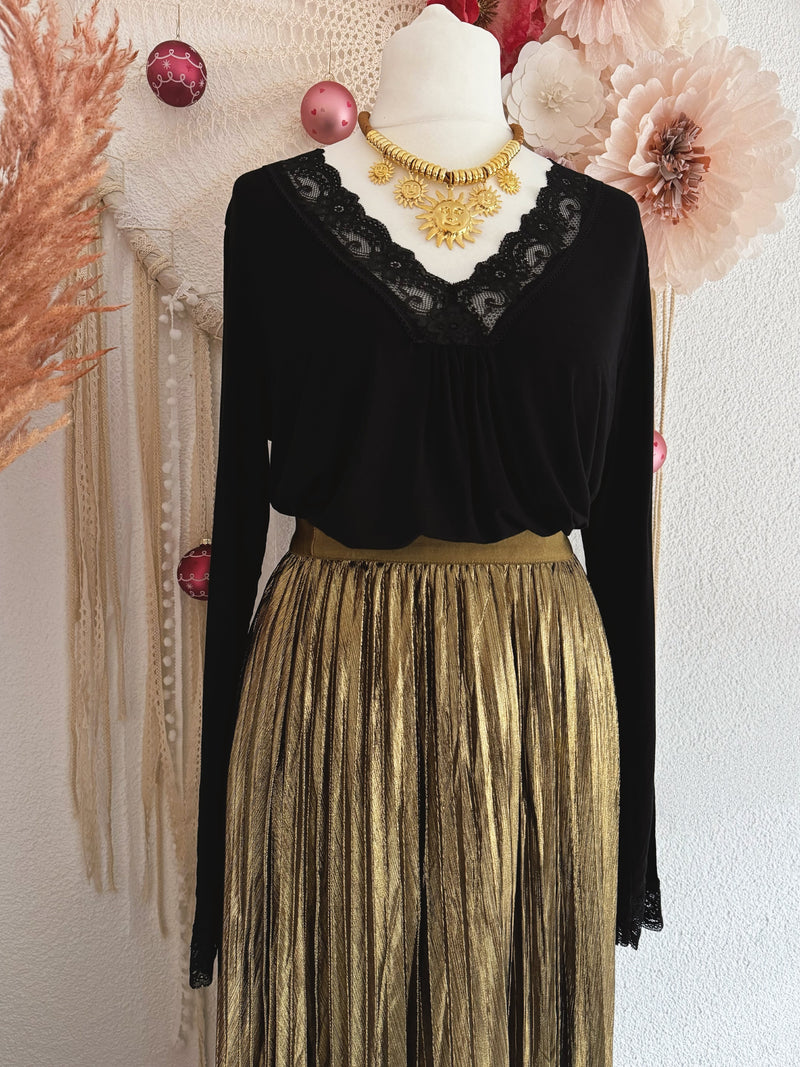 PLISSEEROCK IN GOLD - ONE SIZE -