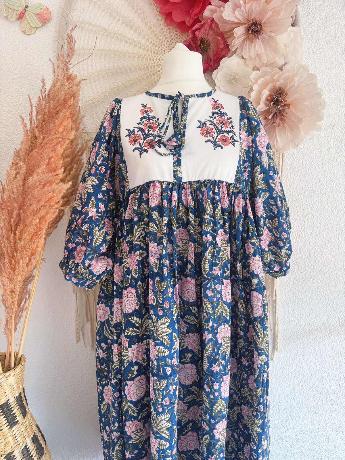 BOHO-TRAUM IM BLOCKPRINT-LOOK MODELL C - ONE SIZE -
