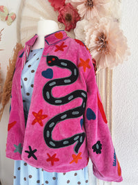 BOHOJACKE MIT STICKEREIEN - MODELL 11 - ONE SIZE -