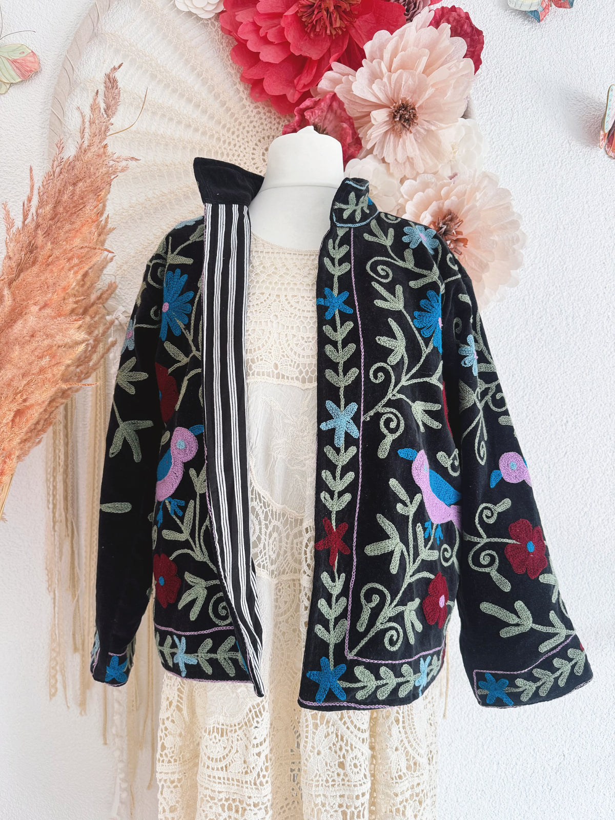BOHOJACKE MIT STICKEREIEN - MODELL 6 - ONE SIZE -