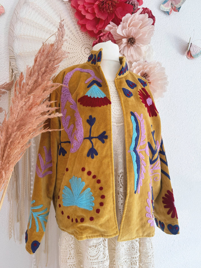 BOHOJACKE MIT STICKEREIEN - MODELL 3 - ONE SIZE -