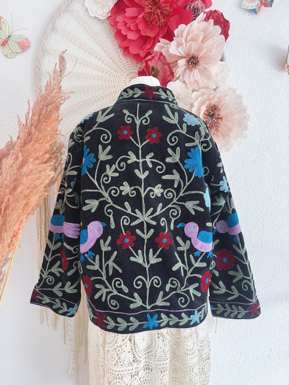 BOHOJACKE MIT STICKEREIEN - MODELL 6 - ONE SIZE -