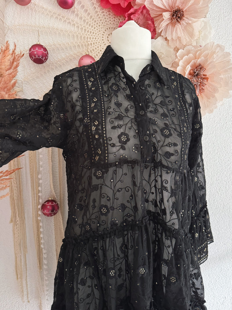 TUNIKA MIT GOLDENEN PAILLETTEN - ONE SIZE -