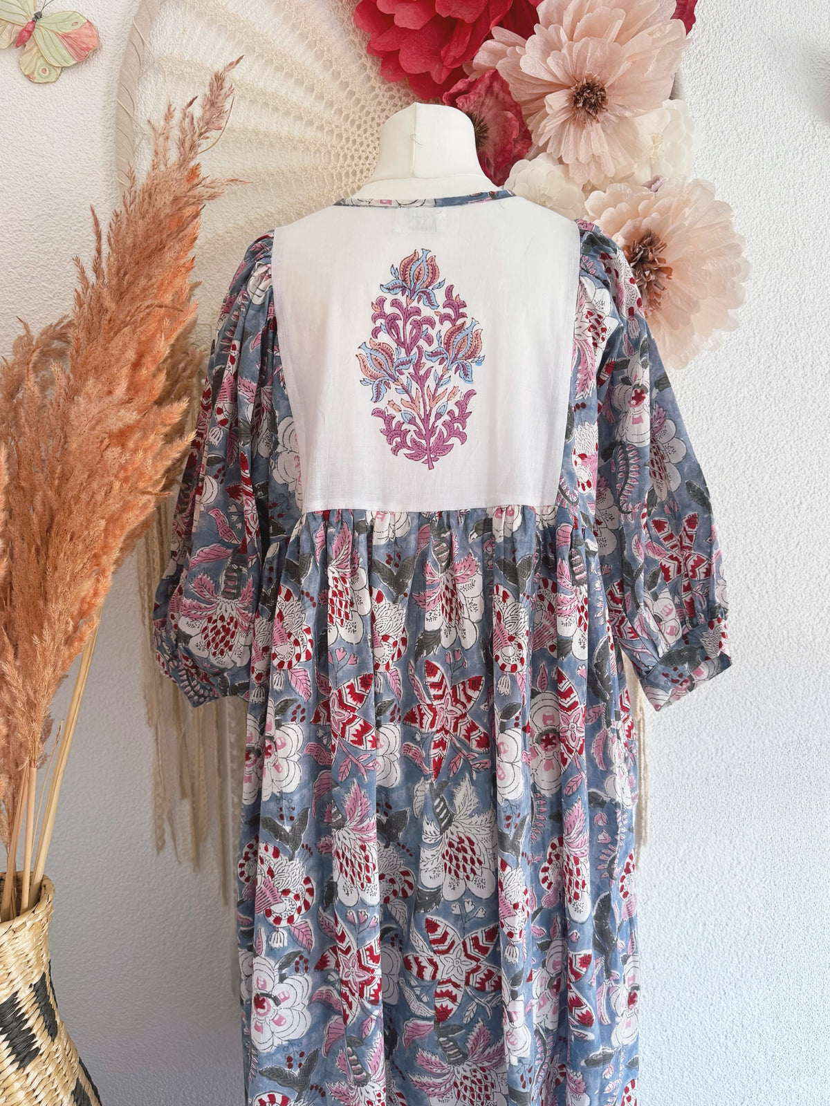 BOHO-TRAUM IM BLOCKPRINT-LOOK MODELL F - ONE SIZE -