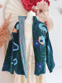 BOHOJACKE MIT STICKEREIEN - MODELL 15 - ONE SIZE -